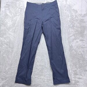 Orvis Tech Pants Mens 34x32 Blue Stretch Cargo Hiking Outdoor Performance
